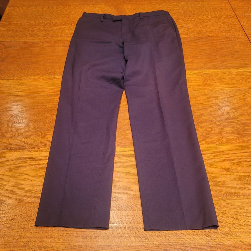 Banana Republic Slim Fit Marzotto Super 120 Wool Pants 33x32 Navy Blue